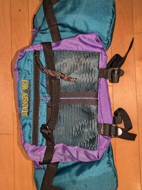 Vtg 90'S Stansport Hiking Purple/Green Fanny Pack with Dual Water Bottle Holders
